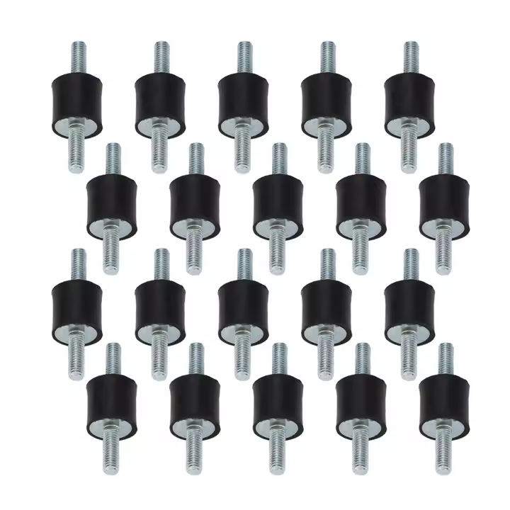 20 X negro D15mm H15mm M5 goma doble extremo tornillo montaje antivibración - 1
