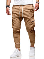 Pantalones largos deportivos informales con cordón tridimensional, ajuste holgado y cansado, - details 13