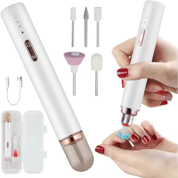 Limas de uñas eléctricas para principiantes, taladro profesional para manicura, 15000RPM, doble dirección, 3 velocidades - 1