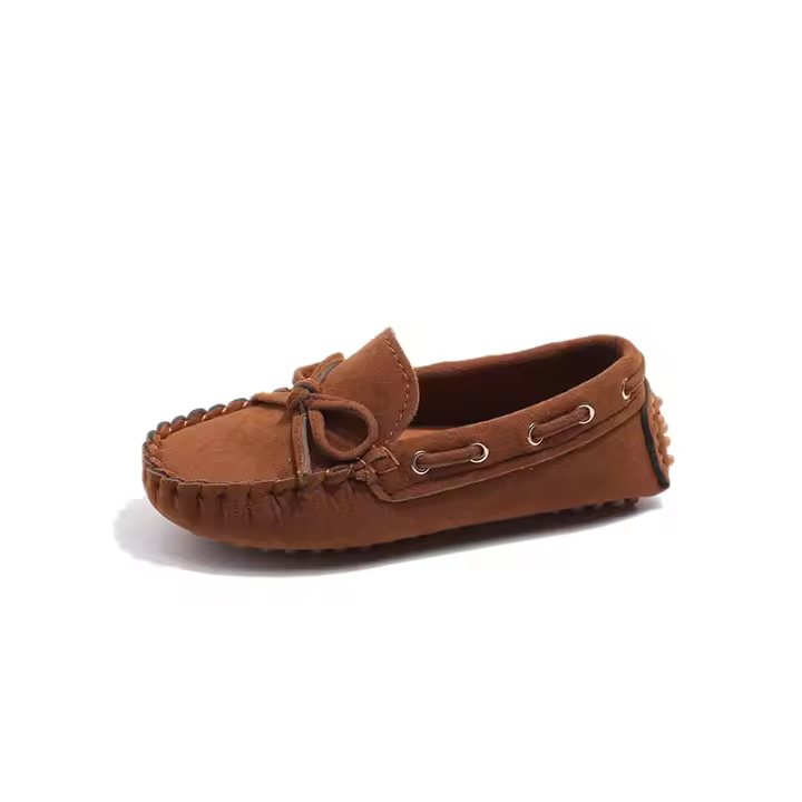Zapato infantil de lona plana con lazo sencillo, zapato estilo princ minimalista, antideslizante e resistente al desgaste, - 1