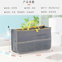 Bolsa de cosméticos portátil, liviana y de gran capacidad, bolsa de baño engrosada con doble cremallera, bolsa central, bolsa de almacenamiento de cable de datos multifunción. - details 0