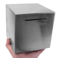 Hucha segura hecha de acero inoxidable, caja de seguridad, Banco de ahorro de dinero para niños, solo puede ahorrar la hucha que no se puede quitar - details 6