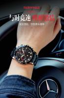 Reloj Chronógrafo para Hombres Diseño Analógico de Lujo, Pulsera de Acero Inoxidable, Resistente al Agua, Pantalla Luminosiva, Estilo de Negocios Casual - details 2