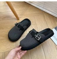 Zapatos clásicos, zuecos de ante, pantuflas, cómodos zuecos de mujer para uso doméstico en interior y exterior. - details 5