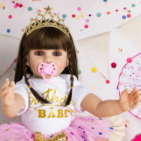 Muñeca Reborn de silicona suave de 60 CM para niña, juguete de tela realista, cuerpo de pelo largo, Princesa, regalo de cumpleaños - details 1