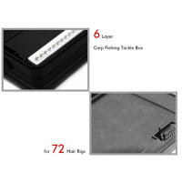 Aparejos de gancho de doble capa para 72 aparejos de pelo, caja de tablero de aparejo grueso de carpa, accesorios de Pesca - details 6