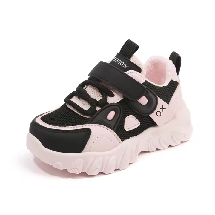 Zapatillas deportivas para niños primavera-otoño 2025 zapatos blancos de malla casual para niñas - 1