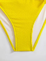 Bikini de cintura alta para mujer, traje de baño deportivo unicolor, traje de baño Sexy a rayas, ropa de baño para mujer, ropa de playa 2025 - details 10