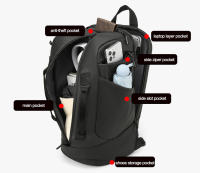 Mochila de viaje con bolsillo para zapatos, deportes al aire libre, senderismo, Camping, bolsa de viaje, almacenamiento grande, bolso de equipaje de negocios - details 5