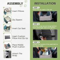 Asiento Imprescindible para Perros Impermeable con Bolsillos de Almacenamiento y Correa de Seguridad Clip-On Portador de Mascotas para Viajes en Coche Portátil hasta 25lbs - details 5