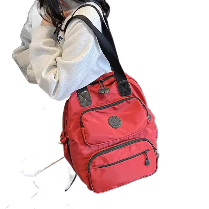 Mochila deportiva de nailon de estilo coreano, bolso de hombro de viaje de nailon de gran capacidad, bolso de mano de Color sólido, bolso de Fitness para ordenador - 1