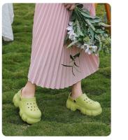 Sandalias De Mujer Para Jardín Y Playa Con Plataforma Impermeables Verano Tacón Alto De 7CM EVA Cómodas Casual Sin Tobilleras - details 17