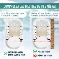 Silla de Baño Giratoria 360º Asiento Cómodo para Adultos Acceso Fácil para Mayores - details 1