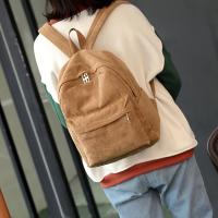 Mochila de pana de moda, mochila grande con capacidad para libros y correa ajustable para estudiantes - details 0