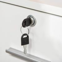 Mueble de Oficina Archivador con Ruedas Almacenamiento de Gran Capacidad 100x35x65 cm Blanco - details 7