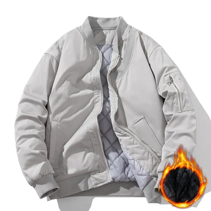 Chaqueta de piloto de terciopelo holgada de béisbol premium retro para hombre, otoño - 1