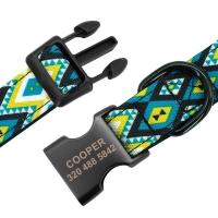 Collar personalizado perro, correa de nailon con estampado colorido para perros pequeños, medianos y grandes - details 10