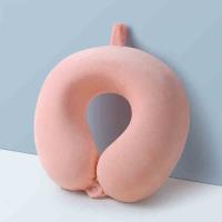 Almohada portátil de viaje en forma de U de doble cara con bolsa de almacenamiento, cojín de soporte para el cuello, cómodo Protector de cuello lavable para dormir - details 3