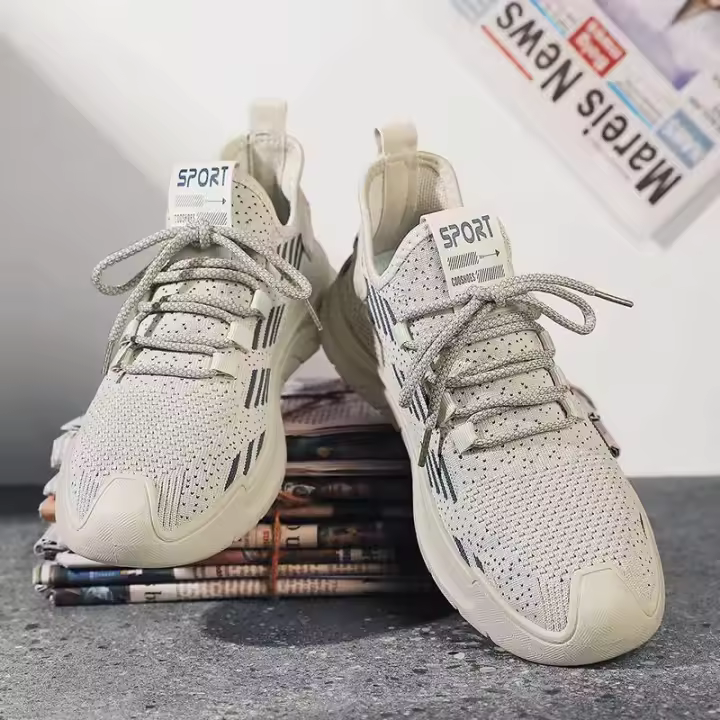 Zapatos casuales de uso común para hombres, zapatos deportivos transpirables y antideslizantes, zapatos para correr de moda. - 1