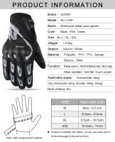 Suomy-guantes de moto transpirables para hombre y mujer, manoplas de dedo completo para moto, ATV, MTB, Protección deportiva, color rosa, Invierno - details 1