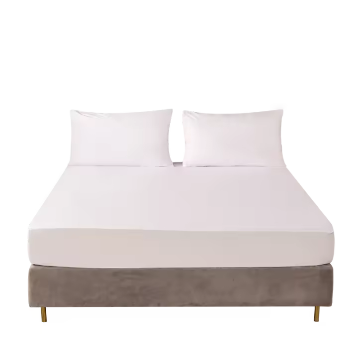 Protector de colchón impermeable, Funda de colchón sin ruido transpirable, Jersey liso para cama, Sábana completamente ajustada - 1