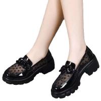 Zapatos de malla de verano para mujer, suela gruesa, un pie, brillantes, pequeños, de cuero, primavera 2025, nuevo estilo británico - details 0