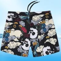 Men Swimsuit Shorts Plus size Swimming Trunks Plants Printed Synthetic Fibre - details 1