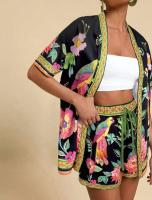 Conjunto de Verano para Mujer 2025 Blusa Estampada y Shorts Ajustados Moda Europea - details 10