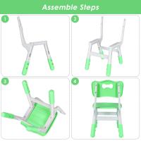 AuAg Juego de mesa multiactividad para niños de 5 piezas, escritorio de estudio para niños, juego de sillas de escritorio para niños, juego de mesa y 4 sillas para niños, altura ajustable - details 7