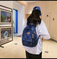 Nueva moda simple tendencia mochila de gran capacidad bolsa de mezclilla duradera universidad escuela secundaria junior escuela secundaria bolsa de estudiante - details 26