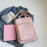 Bolso de nailon de gran capacidad para ordenador portátil, bolso de hombro, bolso cruzado, bolso de mano para documentos de oficina, bolso de mano con cremallera de Color sólido para ordenador - details 31
