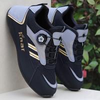 MAINALUN Zapatillas casuales para hombre con cierre magnético - Parte superior de PU transpirable, suela de PVC antideslizante, comodidad para todas las estaciones para caminar, conducir y uso diario - Elegante diseño de caña baja, zapatillas versátiles | - details 3