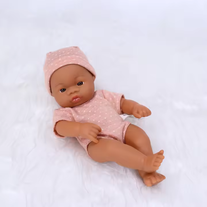 Muñecas negras africanas de 20cm, bebé Reborn, tacto suave, alta calidad, juguetes para niños - 1