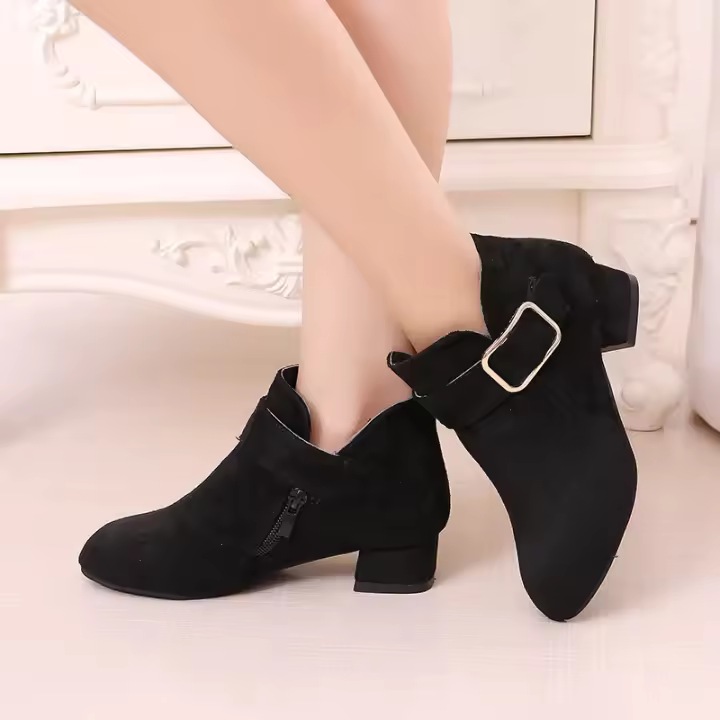 Tacones altos para niña, elegantes botas de princesa, tejido de terciopelo suave, clásico, utilizado para fiestas y bodas. - 1