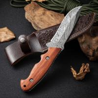 Cuchillo de cocina 1 pieza acero inoxidable martensita mango de madera sólida adecuado para barbacoa familiar uso en la cocina - details 2