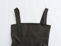 Mono de pierna ancha para mujer, color sólido, correas con cremallera lateral, monos de moda para mujer. - details 2
