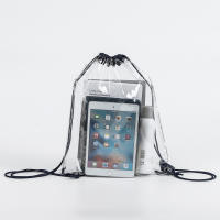 Bolsa de almacenamiento de juguetes con cordón de PVC transparente, bolsa de zapatos, mochila con cordón - details 4