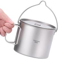 Taza de camping ultraligera con tapa y asa plegable, utensilios de cocina para exteriores, mochilas y picnics - details 10