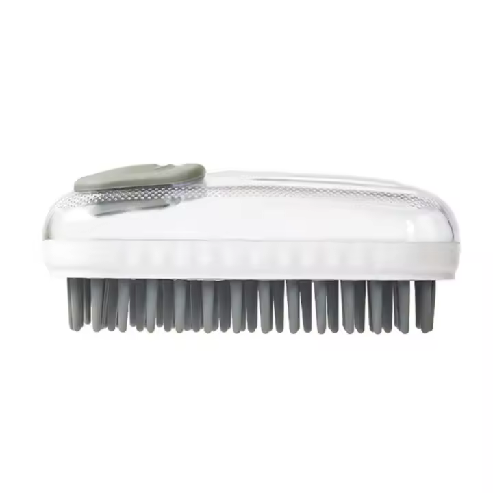 Cepillo de baño de silicona para mascotas, Gel de ducha recargable, cepillo de masaje para perros, mango ergonómico, peine de aseo para gatos de doble uso, seco y húmedo - 1