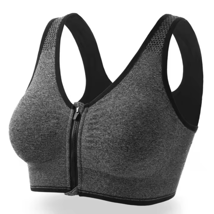Sujetador deportivo sin anillo de acero para mujer, Top de secado rápido, Top de Yoga a prueba de golpes, chaleco calado, transpirable, sujetador activo para gimnasio - 1