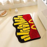 Alfombra De Baño Suave Y Fluffy Con Diseño De Comida De Dibujos Animados Antideslizante Para Hogar Dormitorio Jardín Decoración De Piso - details 1