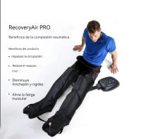 Botas de recuperación con compresión neumática - 4 cámaras de drenaje linfático, presión ajustable, alivio de la hinchazón y la fatiga muscular para las piernas - details 2