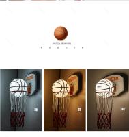 Lámpara de aplique de baloncesto para habitación de bebé, decoración creativa para dormitorio de niños, luz Led para pared - details 11