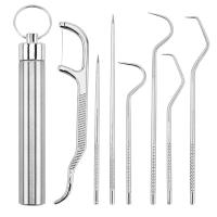 Juego de herramientas para palillos de dientes para el hogar, hilo dental de acero inoxidable para el cuidado dental - details 10