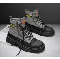 Botas Deportivas de Lona de Alta Talla para Hombres Zapatos Casuales de Otoño con Suela Gruesa - details 17