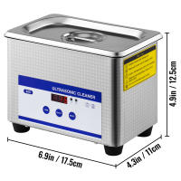 Limpiador Ultrasónico Succebuy Reloj Digital Calentador Acero Inoxidable - details 0