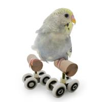 Juguetes de Entrenamiento para Pájaros 6Pcs Anillo de Empilhaje Mini Carro de Compras Patinetas Bola de Campana Mesa de Tricks para Pájaros Material de Madera Dangerous Goods Normales Producto Universal para Interior - details 12