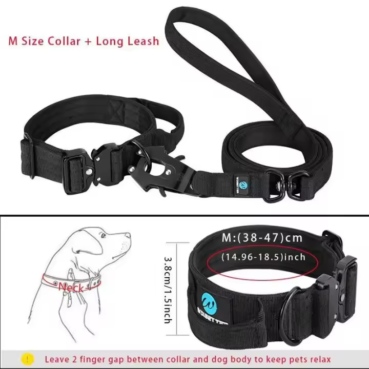 Collar táctico Perro, Conjunto de Correa, mango Militar, puede durante, Nailon, accesorios entrenamiento caminar para mascotas - 1