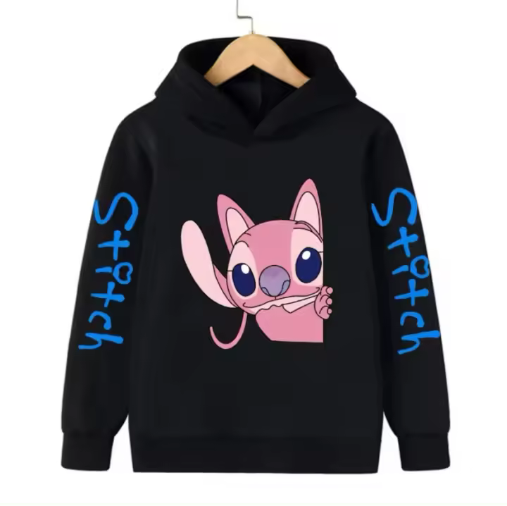 Sudaderas con capucha con estampado de dibujos animados de la serie Stitch para niños y niñas - 1