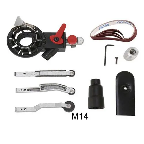 Línea de Trabajo M10/M14 Adaptador de Lijado Conversor de 100/115/125mm Amoladora Angular Eléctrica a Lijadora de Cinturón para Carpintería y Trabajos de Metal DIY - 1